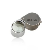 20X 21mm Katlanır Cam Lens Büyüteç Sanayi Kuyumcular Antika Koleksiyon - 7