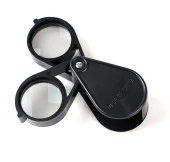 Katlanır Büyüteç Çift Plastik Kasa Akrilik Lens 20X 30mm Takı Pul - 7