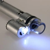 Mikroskop 100X Büyüteç Odaklama Led Işıklı Kalem Tipi - 2