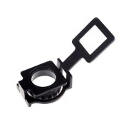 15X Lüp Kumaş Büyüteç Optik Cam Lens Ölçekli Metal Siyah Renk Üç Eklem Katlanır - 3