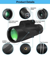 15X Lüp Kumaş Büyüteç Optik Cam Lens Ölçekli Metal Siyah Renk Üç Eklem Katlanır - 10