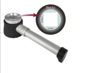 10X Optik Ölçekli Metal El Büyüteç Cam Lens 3 LED Işıklı Fermuarlı EVA Çantalı - 7