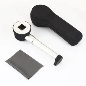 10X Optik Ölçekli Metal El Büyüteç Cam Lens 3 LED Işıklı Fermuarlı EVA Çantalı - 8