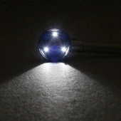 10X Optik Ölçekli Metal El Büyüteç Cam Lens 3 LED Işıklı Fermuarlı EVA Çantalı - 10