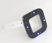 10x 15x 20x Katlanır Saplı Ölçekli Büyüteç 4 Beyaz ve 4 UV Işıklı - 11