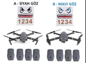 DJI Mavic 2 Pro Kuş Kaçıran Köpekbalığı Çıkartma Etiket - 1