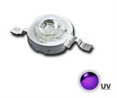 3W UV Boncuk Power Led 380-385nm 700 mAh Ø 8mm 3.2-3.4V - 3