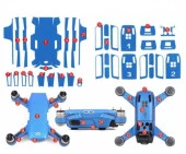 Dji Spark için Mavi Karbon Grafik Su Geçirmez PVC Cilt Çıkartma Seti thumbnail 3