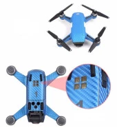 Dji Spark için Mavi Karbon Grafik Su Geçirmez PVC Cilt Çıkartma Seti thumbnail 5