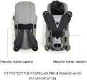 DJI Mavic Air 2 Pervane Tutucu Silikon Kelepçe Gövde Koruma thumbnail 6