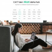 Ugreen CAT8 40Gbps U/FTP Flat RJ45 Ethernet Ağ Kablosu 50 CM - 3