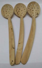 Şimşir Delikli Kevgir Kaşık 28 cm El yapımı B-4 - 2