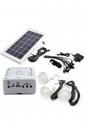 All-1901 Güneş Enerjili Aydınlatma Sistemi Bağ, Bahçe, Çadır, Kamp Lambası 3 Adet Ampul Tam Set thumbnail 1