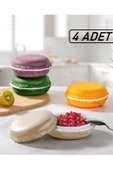 4lü Makaron Saklama Kabı Çok Amaçlı Beslenme Kutusu Kahvaltılık Peynir Zeytin Kabı - 1