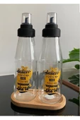 Blv Ahşap Standlı Damlatmaz 3 Parça Cam Yağlık Seti - 720 ml thumbnail 3