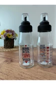 2 Adet Damlatmaz Cam Yağlık-sirkelik Yağdanlık Set 450 ml - 1