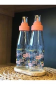 Pembe Kapak Ahşap Standlı 3' Lü Damlatmaz Akıllı 750 ml Yağlık Ve Sirkelik Seti thumbnail 4