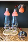 Pembe Kapak Ahşap Standlı 3' Lü Damlatmaz Akıllı 750 ml Yağlık Ve Sirkelik Seti thumbnail 5