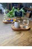 Mini Kahve Sunum Tahtası Ikramlık Mini Tepsi - Yağdanlık Altlığı Ahşap Yağdanlık Tahtası - 2