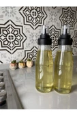 2 Adet 750 ml Büyük Boy Akıllı Damlatmaz Cam Yağlık Sirkelik - 1