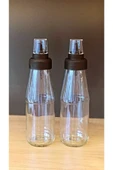 2 Adet 750 ml Büyük Boy Akıllı Damlatmaz Cam Yağlık Sirkelik - 6