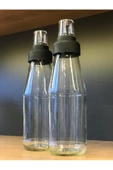 2 Adet 750 ml Büyük Boy Akıllı Damlatmaz Cam Yağlık Sirkelik - 4