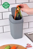 Lova Tezgah Üstü Mini Çöp Kovası - Ofis Mutfak Masa Üstü Çöp Kovası - 4
