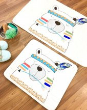 Bayev Soley Bear Djt. 2 Li Banyo Paspas Seti Klozet Takımı 1007 01 thumbnail 4