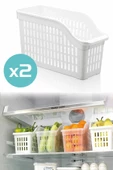 2'li Buzdolabı Içi Düzenleyici Organizer Sepet Seti thumbnail 2