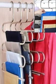5 Katlı Metal Pantolon Eşarp Askısı 2 Adet - 1