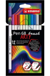 Stabilo Pen 68 Brush Arty Fırça Uçlu Keçeli Kalem Seti 12'li - 1