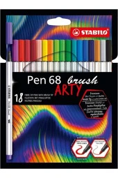 Stabilo Pen 68 Brush Arty Fırça Uçlu Keçeli Kalem Seti 18'li - 1