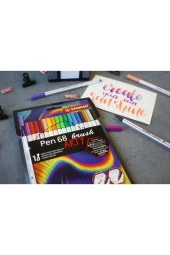 Stabilo Pen 68 Brush Arty Fırça Uçlu Keçeli Kalem Seti 18'li - 3