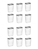 Vakumlu Hava Almaz Saklama Kabı Seti Erzak Kabı Dikdörtgen 12Adet 3100ML thumbnail 4