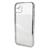 iPhone 11 Kılıf Uyumlu Şeffaf Kamera Korumalı Kenarları Renkli Yumuşak Glitter Full Kılıf - 1