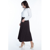 SORALLİNE KADIN BÜYÜK BEDEN PİLELİ ETEK 776 KAHVE - 1