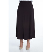 SORALLİNE KADIN BÜYÜK BEDEN PİLELİ ETEK 776 KAHVE - 4