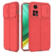 Gpack Xiaomi Mi 10T  Kılıf Kamera Sürgülü Deri Dokulu Mat Silikon - 5