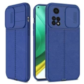 Gpack Xiaomi Mi 10T  Kılıf Kamera Sürgülü Deri Dokulu Mat Silikon - 6