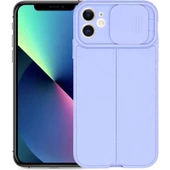 Gpack Apple iPhone 11 Kılıf Kamera Sürgülü Deri Dokulu Mat Silikon - 8