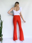 Kadın Omuz Detaylı Crop Beyaz thumbnail 3