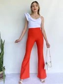 Kadın Omuz Detaylı Crop Beyaz thumbnail 4