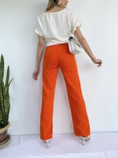 Kadın Denim Pantolon Turuncu - 3