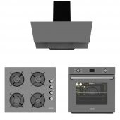 Alveus Gri Cam Dijital/Dokunmatik 3Lü Ankastre Set (F17-Gls640-Mfa627) - 1