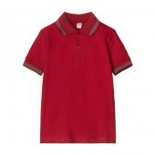 Bordo Kısa Kol 6-12 Yaş Çocuk Lakos Tişört T-shirt - 82138-107 - 1