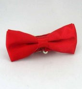 Kırmızı Çocuk Boy Düz Renk Saten Papyon - CP-03 - 1