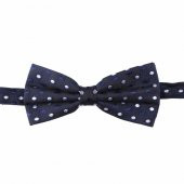 Siyah Lacivert Beyaz Renk Dokuma Desenli Papyon  - /DP-706 - 1