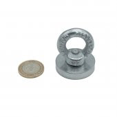 Magnet Fishing Süper Güçlü Halkalı Neodyum Pot Mıknatıs, 40mm Çap, Kanca Kurtarma Mıknatısı - 1