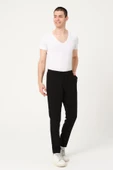 Erkek Relaxed Fit Beli Lastikli Düğmeli Likralı Rahat Spor Pantalon - 10