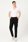 Erkek Relaxed Fit Beli Lastikli Düğmeli Likralı Rahat Spor Pantalon - 11